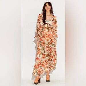 NWT free people timeless tapestry maxi dress XS